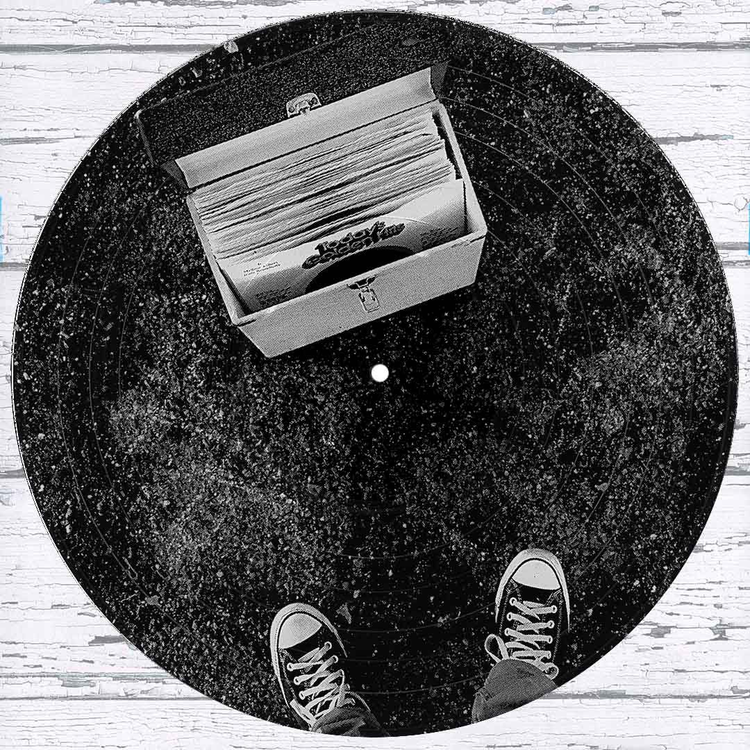 #40 Converse Chuck Taylors and Vinyl Record Box