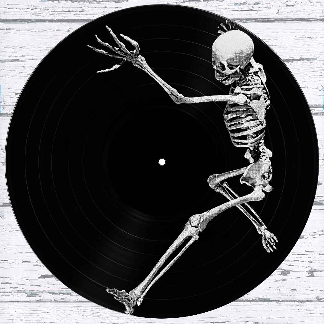 #34 Prehistoric Skeleton on a Record
