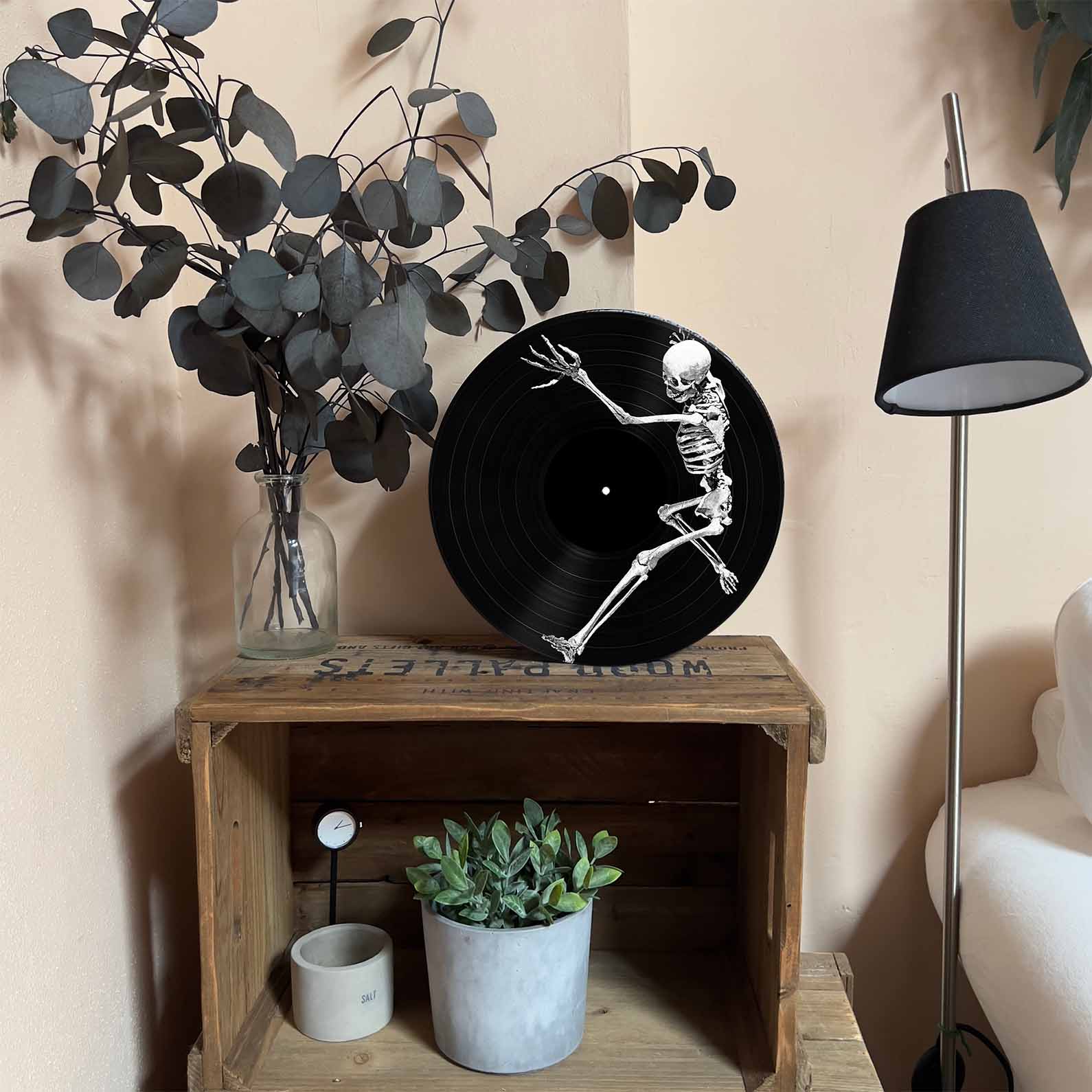 #34 Prehistoric Skeleton on a Record